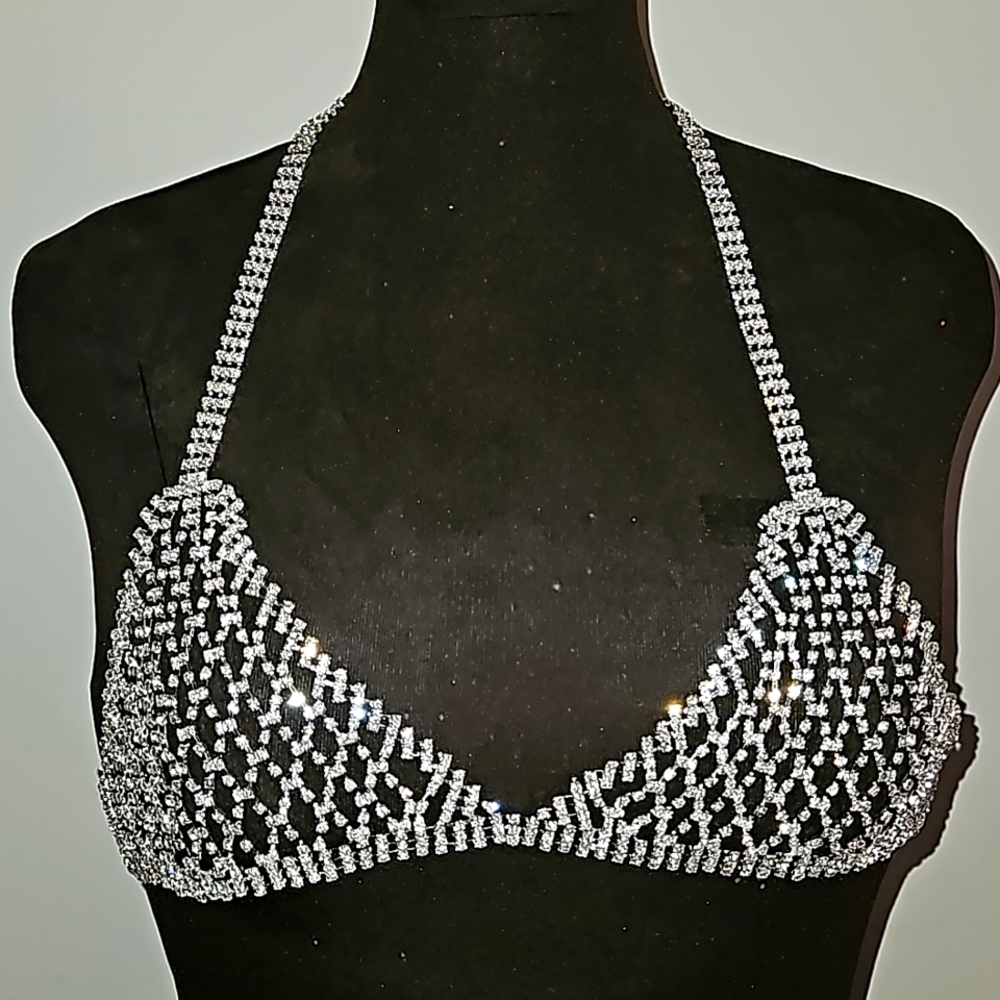 (NWT) RHINESTONE NATASHA BRA